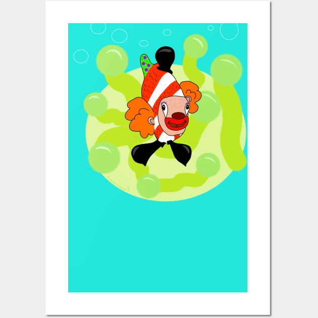 Clownfish cartoon style Wall Art by Namwuob